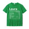 LAURA Nutrition Personalized Name Funny Christmas Gift Idea T-Shirt Prevailing Casual Tshirts Cotton Men's Tees Classic