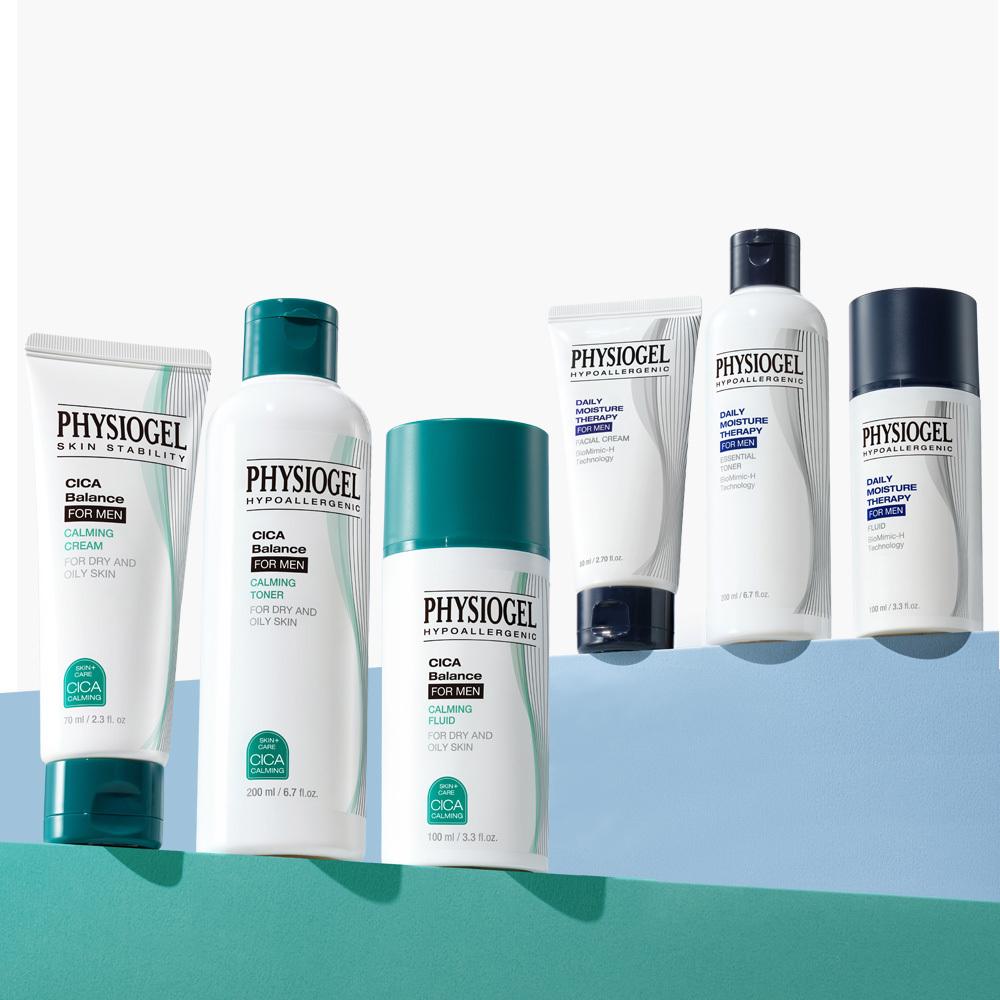 Physiogel For Men 4 Item Set  Dmt Fluid   Dmt Cream   Cica Fluid   Cica Cream 