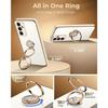 Silikonhülle - BOOLING - für Samsung Galaxy S26 - mit drehbarem Ring und Lanyard - Weiß
