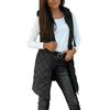 Damen Lange Weste Einfarbig Ärmellos Kapuze Winterweste Oberbekleidung Jacke Leichter Warmer Mantel Oberbekleidung