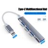 Hub USB 3.0 de 4 puertos Hub de puerto USB Divisor Tipo C de alta velocidad 5 Gbps Para accesorios de ordenador PC HUB multipuerto 4 puertos USB 3.0 2.0