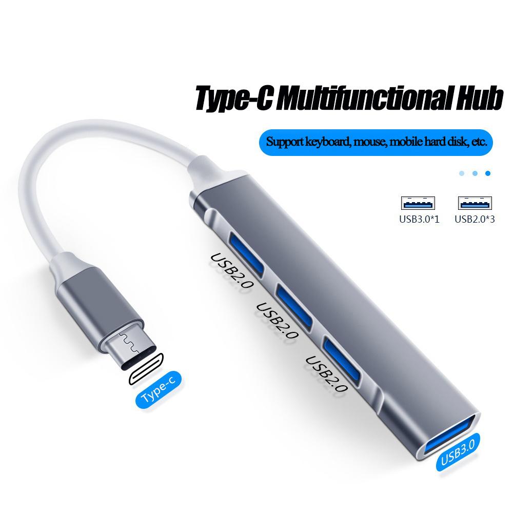 Hub USB 3.0 de 4 puertos Hub de puerto USB Divisor Tipo C de alta velocidad 5 Gbps Para accesorios de ordenador PC HUB multipuerto 4 puertos USB 3.0 2.0
