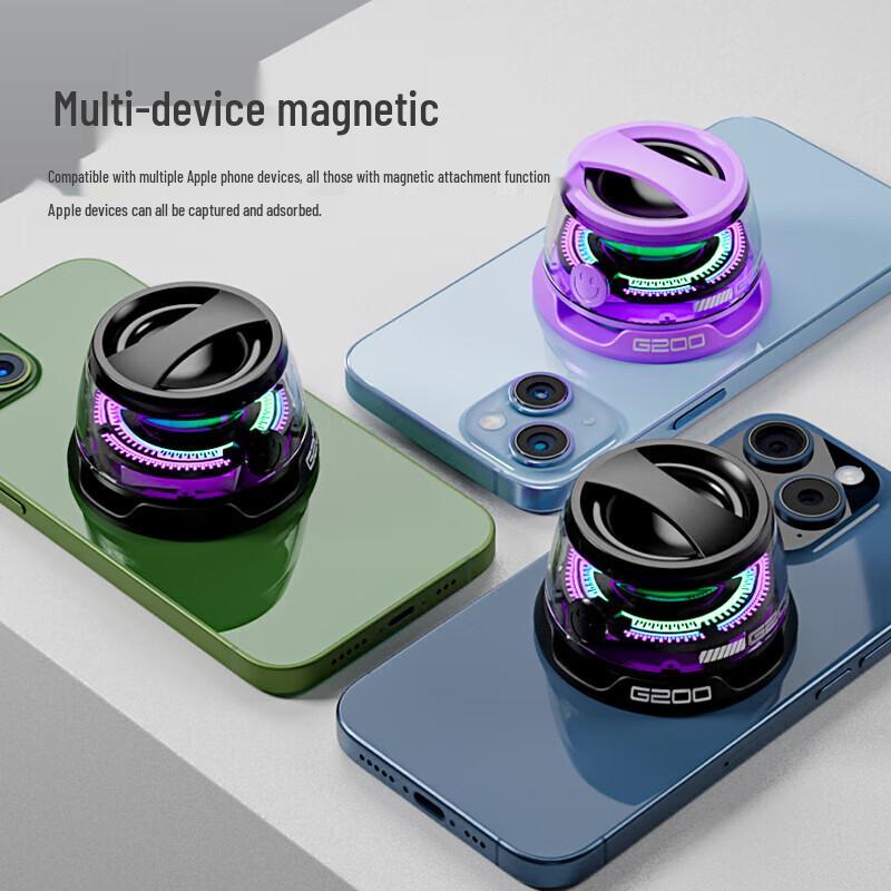 Magnetic Bluetooth Speaker with RGB Lights and Phone Stand