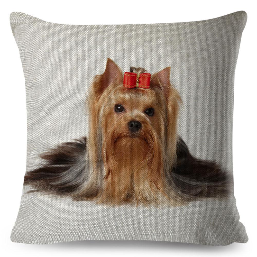 Cute MINI Dog Cushion Cover Decor Pet Animal Printed Pillowcase Polyester Pillow Case for Sofa Home Car Cm