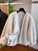 Winter 2025 Women's Faux Lambswool Leather-Fur Coat - Warm, Loose, Fluffy