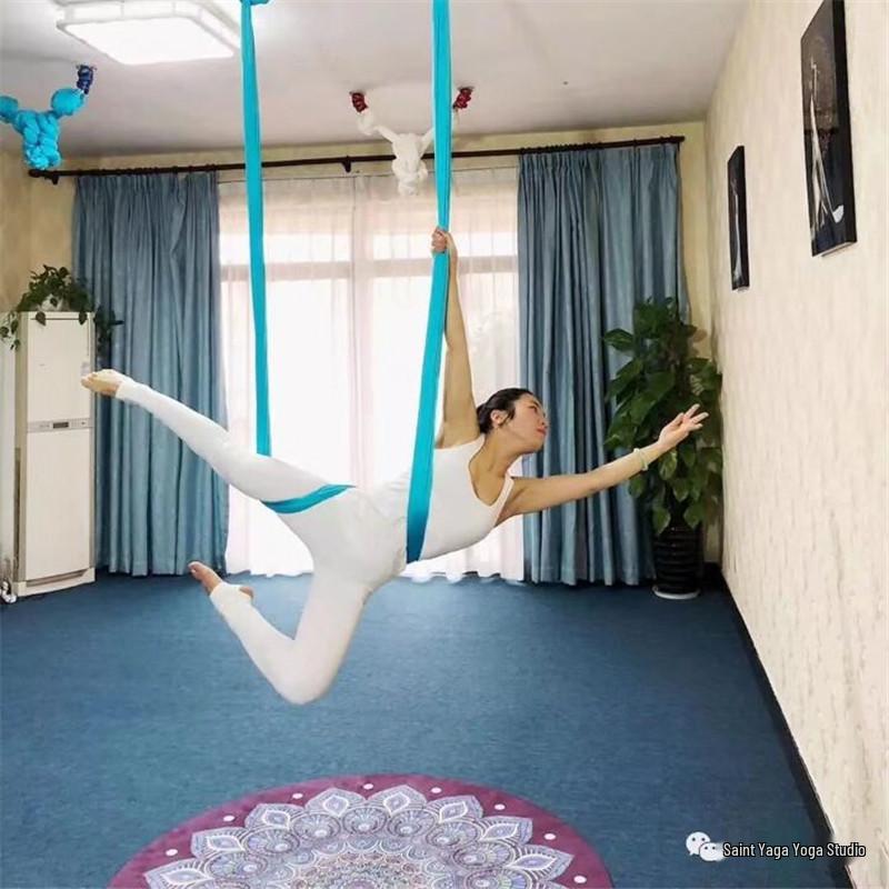 Anti-Gravity Aerial Yoga Hammock 2.8x5m with Elastic Fabric and Hanging Straps