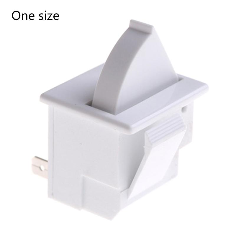 Fridge Parts AC 5A 250V Plastic Switch for Refrigerator Freezer Door Lamp Light White Switch Replacement