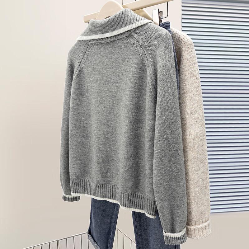 Women's Color Block Double-Zip Knit Cardigan