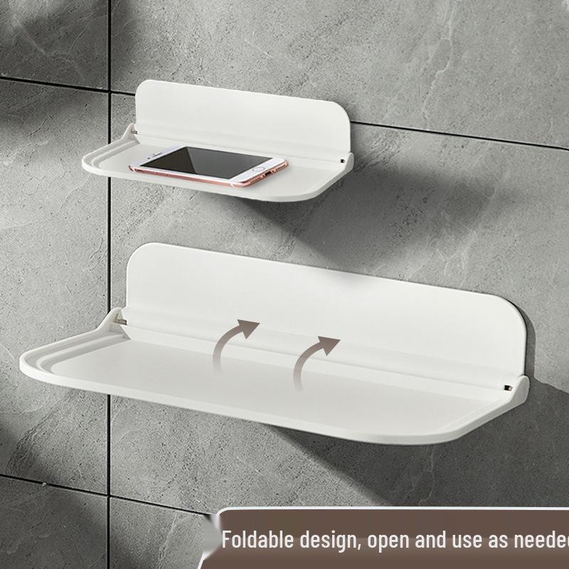 

Складная настенная полка для хранения без сверления для телефона и аксессуаров Large [Adhesive, Thickened, Foldable]