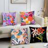 Flower Art Pillow Case Fashion Square Pillowcase Bedroom Sofa Room Ins Decoration Leisure
