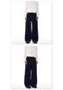 LKTM Unisex Retro Cuffed Raw Selvedge Denim Jeans - Clean Fit Straight Pants