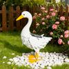 Solar Porch Goose Statue, Metal Garden Goose with Solar Light for Lawn Yard Backyard, Front Porch Goose for Garden Decoration