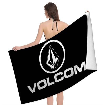 Extreme Sports V-Volcom Brand Logo Microfiber Blanket Quick Drying Beach Towels Oversized Printing Super Absorbent Pool Towel
