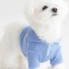 CROOKTHECHIHUAHUA Twinkle Sailor Collar Knit - Cerulean Blue