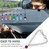 Car Rearview Mirror Mushroom Charm, Car Hanging Ornament Resin Mushroom Pendant for Women Girls, Lucky Mushroom Beaded Decor Universal Rear View