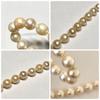Used Akoya Pearl Pearl Long Necklace 2 Strands of Pearls Semi-Baroque 8.3mm Total Length 79cm Silver Engraved Pearl Necklace