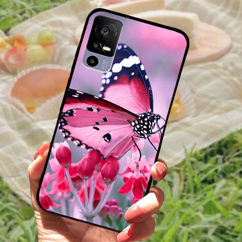 For TCL 40R Case TPU Soft Silicone Marble Phone Cover Case for TCL 405 406 408 403 TCL40R Shockproof Funda Love T771K Bumper