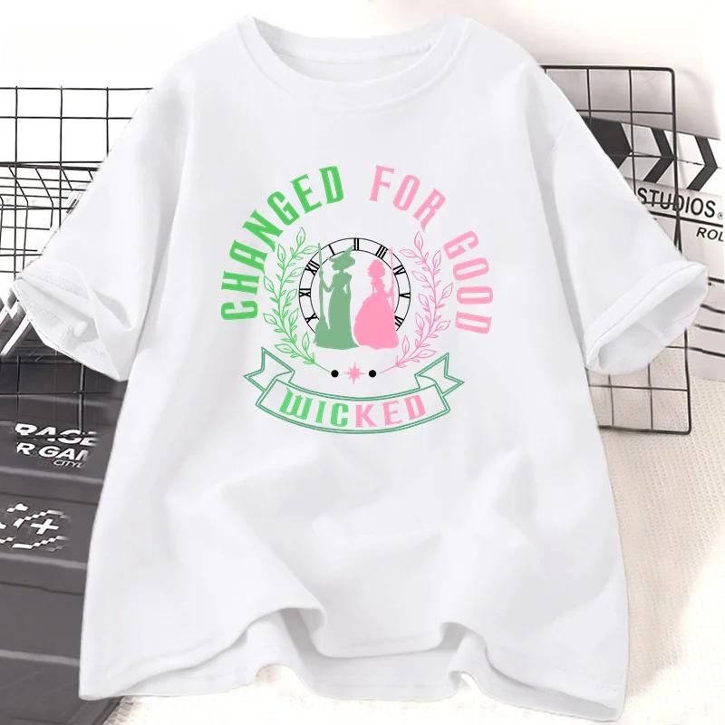 

Wicked Changed for Good T-shirts Women Defy Gravity Wicked The Musical T Shirt Wizard Graphic Tees Casual Woman Clothes S