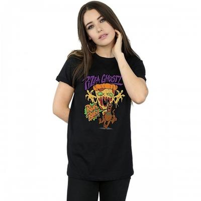 Womens/Ladies Pizza Ghost Cotton Boyfriend T-Shirt