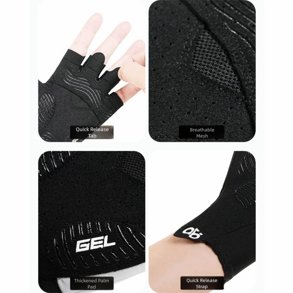 1 Pair Breathable Fitness Gloves Anti-Slip Half Finger Gloves Cycling Gloves  Exercise