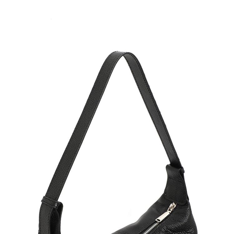Lychee pattern soft leather crescent armpit bag shoulder women's bag