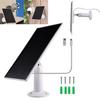 Painel Solar 10W 6V Célula Solar Externa Montagem de Parede Ajustável 360° Carregador de Painel Solar para Câmera Micro USB+Tipo-C para Ring Eufy Blind