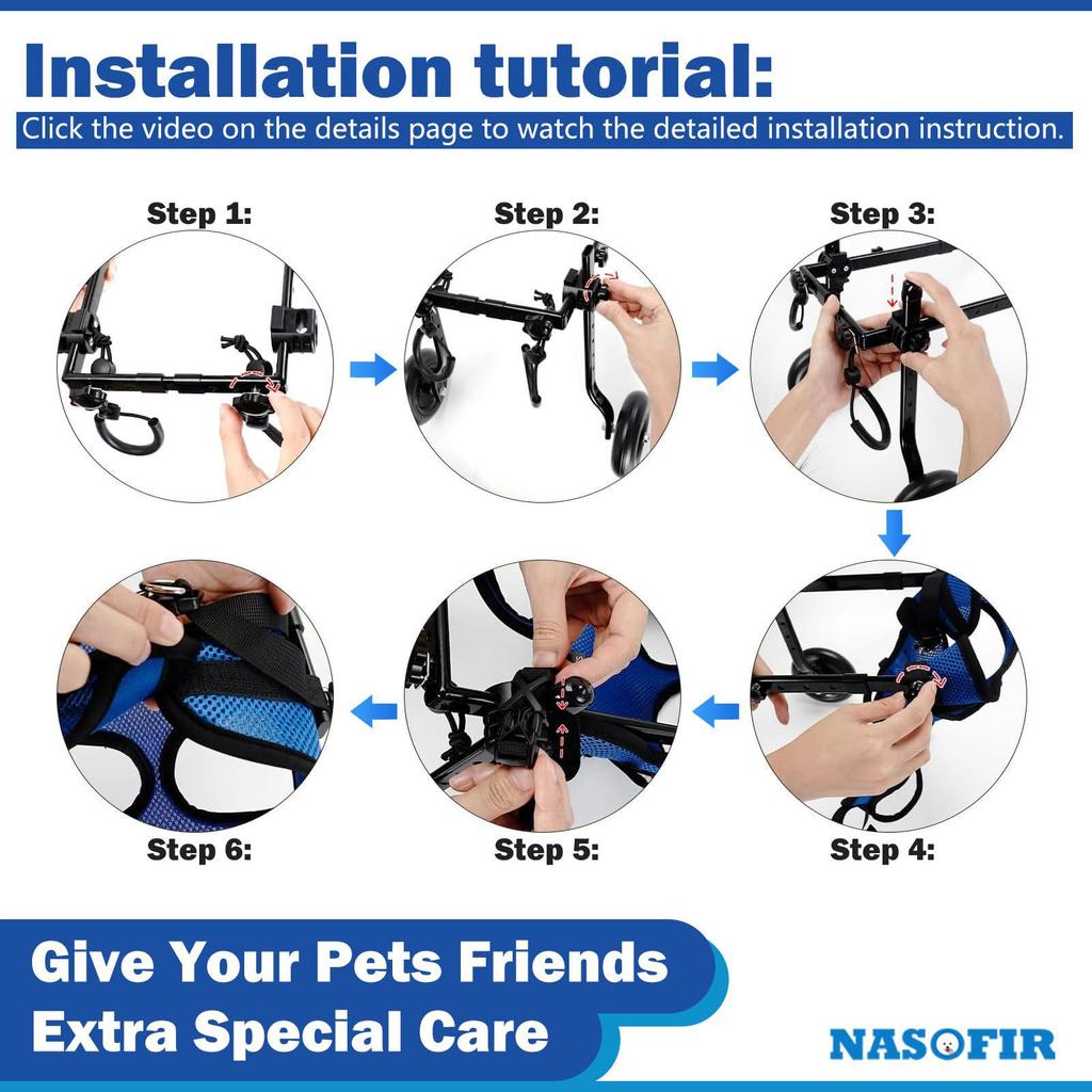 כיסא גלגלים/עגלה לכלב נכה: סיוע ניידות חוצה גבולות לשיקום