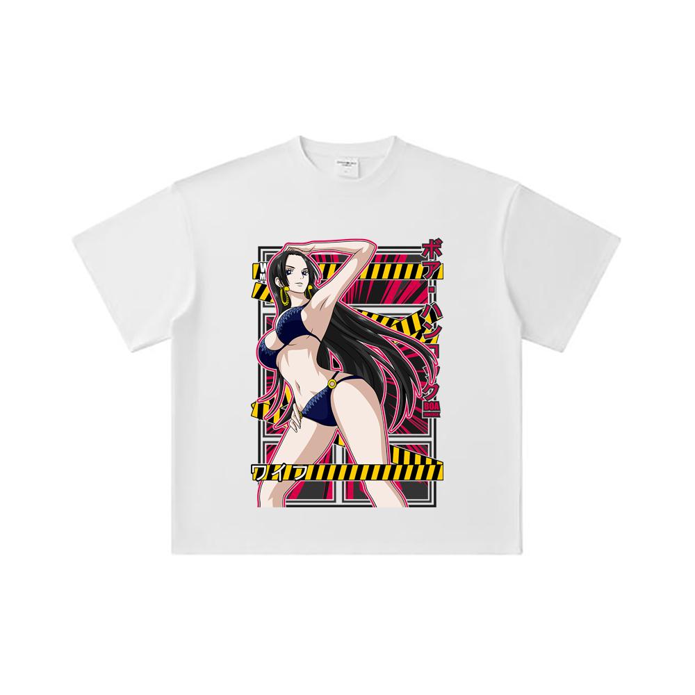 260 GSM Double Yarn 32 Count 100% Cotton One Piece V39 Boa Waifu Print Unisex Heavy Cotton T Shirt