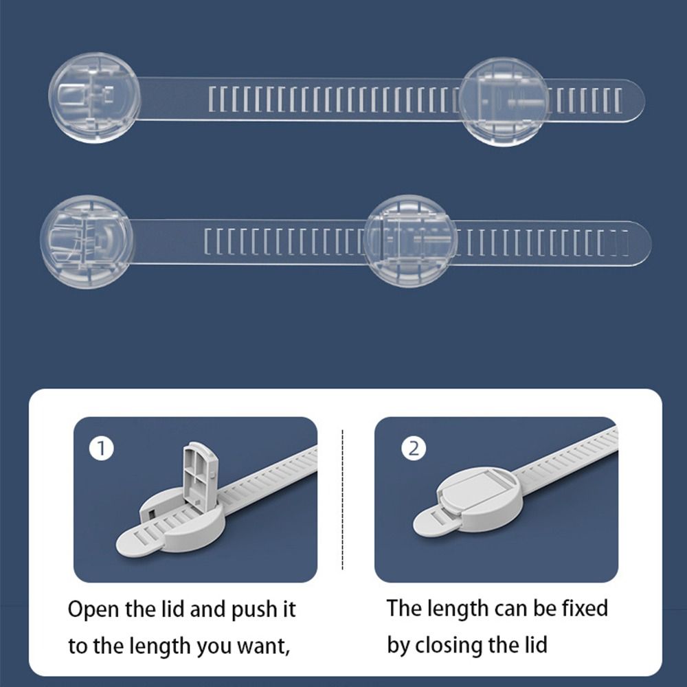 

Safety Buckle Baby Safety Locks Transparent Refrigerator Lock Adjustable Window Lock Home