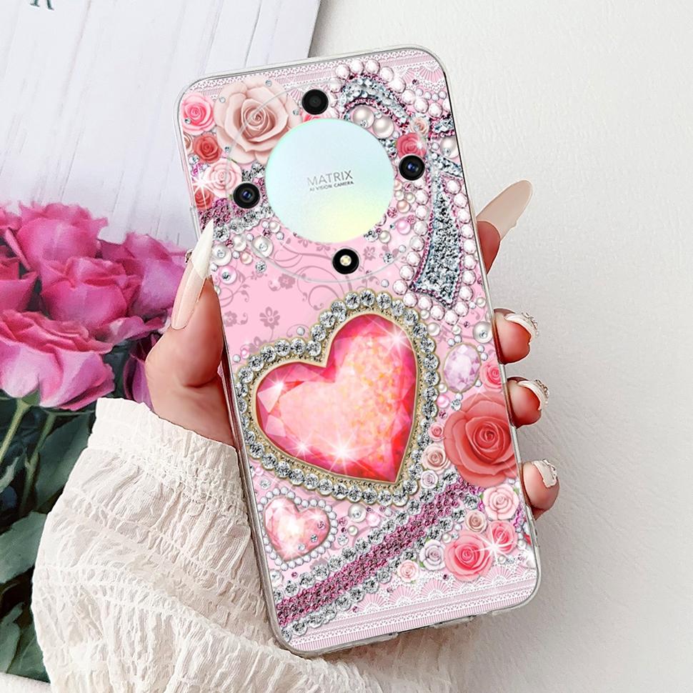 For Honor X9b 5G Case Flowers Butterfly Painted Cover Soft Silicone Casing For Honor X9 X9 b HonorX9b 5G Phone Case