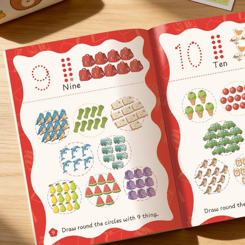 Reusable Erasable Alphabet Number Tracing Drawing Early Education Practice Workbook For Kindergarten Children 1pcs