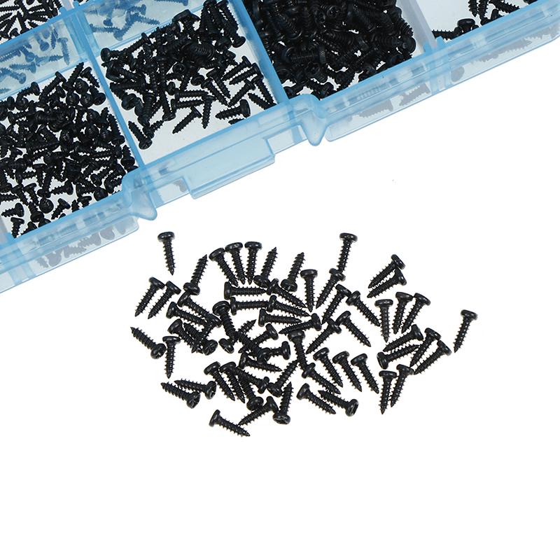 1000 Teile/satz M1 M1.2 M1.4 M1.7 Mix Pa Kopf Micro Schrauben Rundkopf