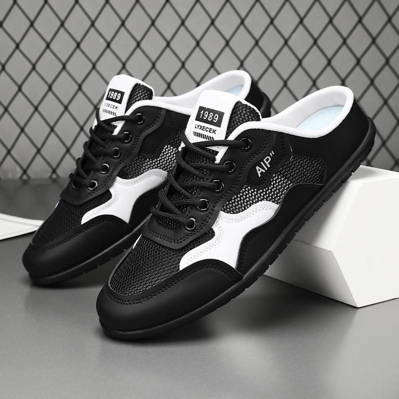 Men's Half Slippers Fashion Soft-soled Summer Men Trendy Bottom Casual Shoes Soft Sole Support Shoes Sneakers Zapatos De Hombre