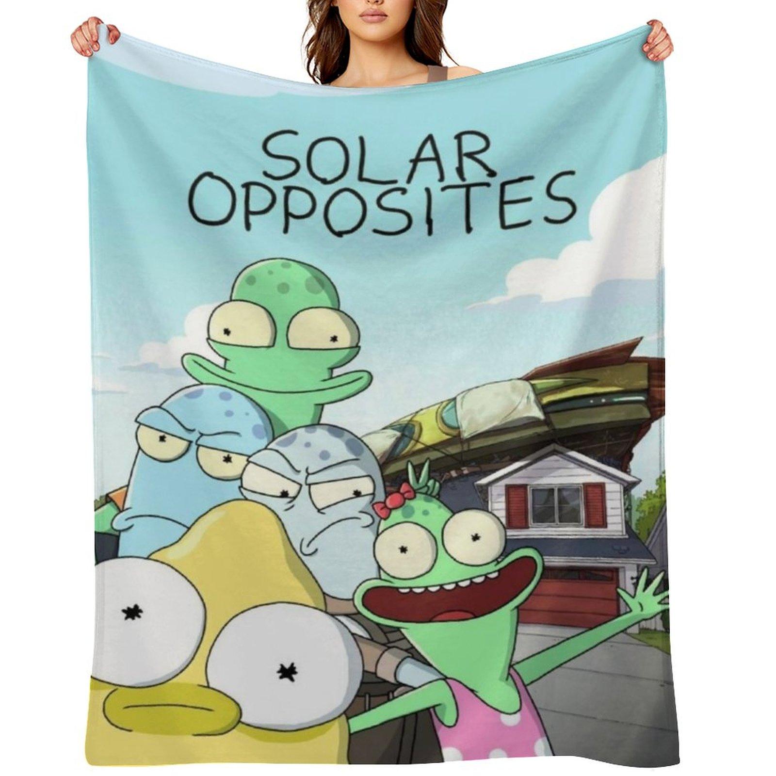 Solar Opposites Family Throw Blanket Custom Soft Plush Plaid Cute blankets ands Blankets 30x40in