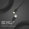 Mechanical Keyboard Coiled Cable Mechanical Keyboard Aviator Type-C USB Port Aviator Coiling Cable Desktop Computer Aviation Connector Cord
