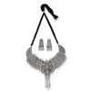 Shining Diva Fashion Latest Stylish Traditional Oxidised Silver Necklace Jewellery Set for Women