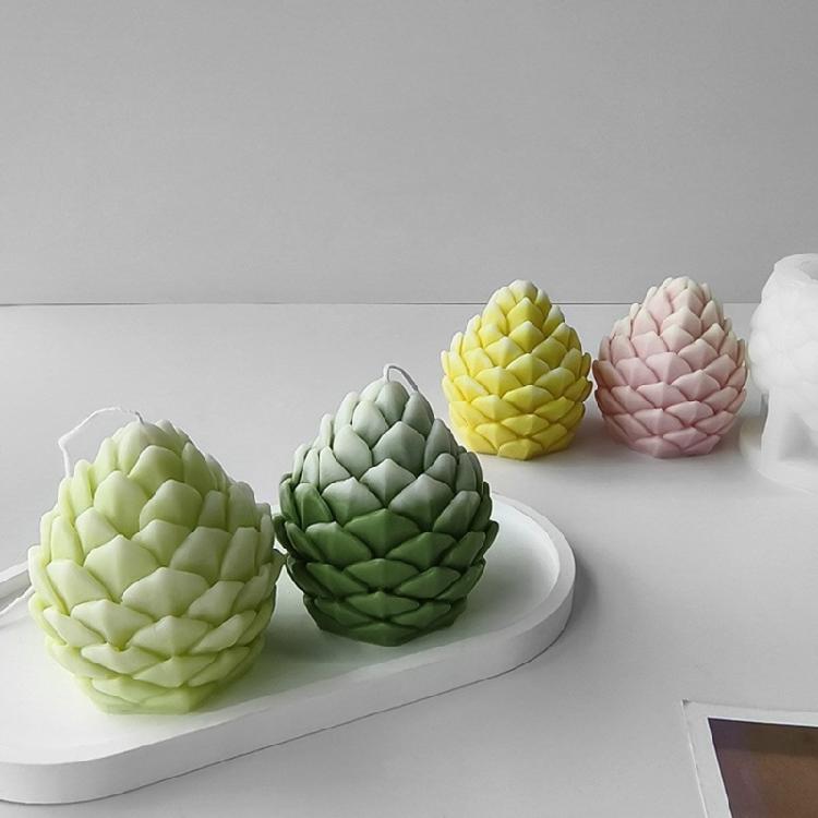 3D Tannenzapfen Kerzenform DIY Weihnachts-Aromatherapie Kerzenherstellung Silikonform