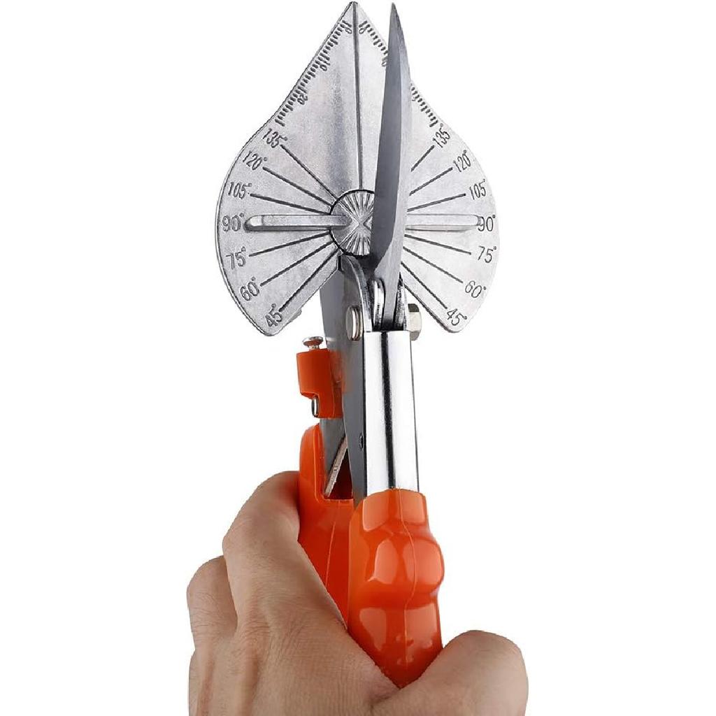 TRRAPLE Angle Miter Shear Cutter, Soft Wood Cutter 45 to 135 Degree Multi Angle Trim Cutter Gasket Shear for Cutting Soft Wood Plastic PVC