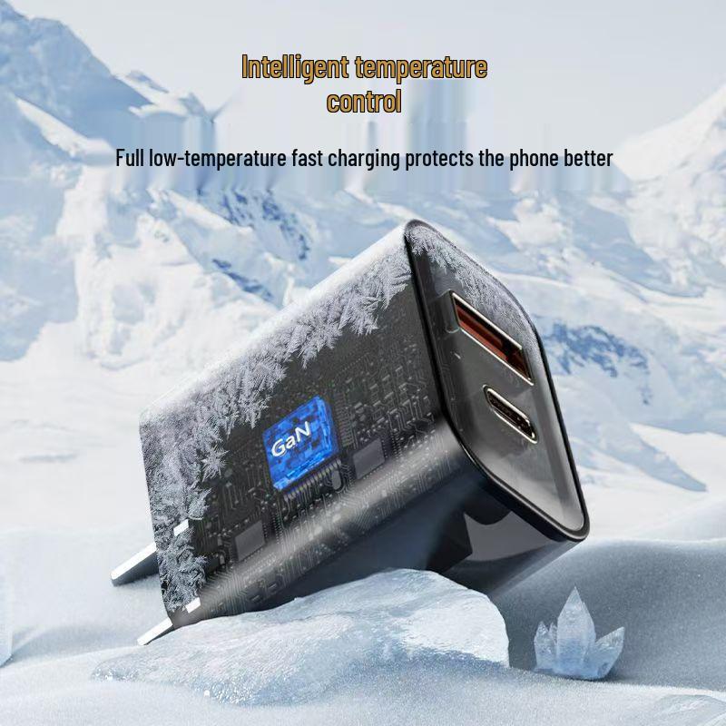 30W Gallium Nitride Dual-Port PD Charger for iPhone 17, Apple, Huawei Phones, and Tablets