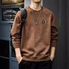 Autumn Heavy Ethnic Style Printed Men'S Sweater Spring And Autumn National Tide Loose Long-Sleeved Crew Neck Bottoming Shirt