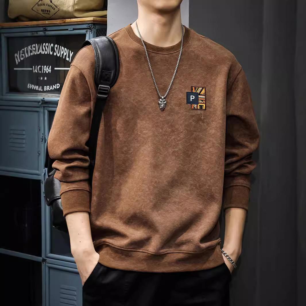 Осенний тяжелый мужской свитер с принтом в этническом стиле — фото 3