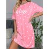 Women'S Letter Print Nightgown, Comfortable Choice for Night