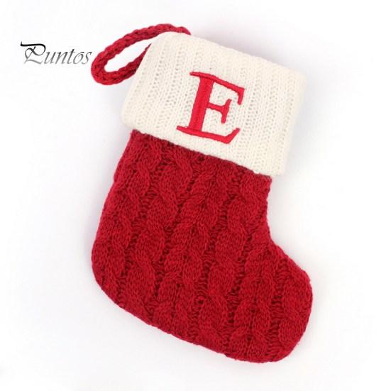 Kalėdinis kojinių ornamentas su virvele, didelės talpos sodrių spalvų klasikinio raidžių dizaino kojinių pakabinimo puošmena