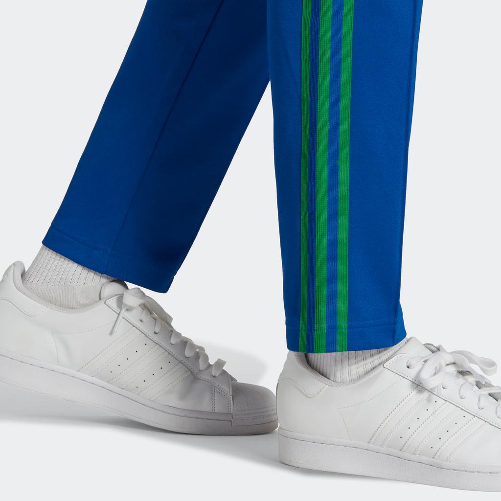 Adidas Originals Gestreifte Tp Klassischer Logo-Print Gerade Bein Trainingshose Herren Unterteile Blau IB3429