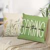 Bottle Plant Flower Green Printed Pillowcase Living Room Sofa Chair Cushion Cover Home Room Decoration Polyester Material