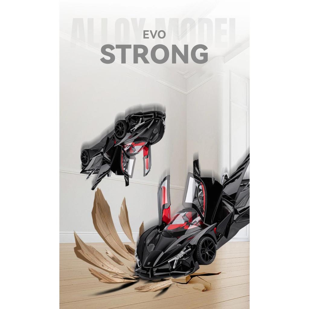 1/18 Apollo Project EVO Supercar Diecast Alloy Metal Model Toy Car Sound & Light High Simulation Home Decorations Birthday Gifts