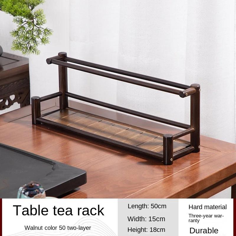 Desktop Bogu Frame Solid Wood Table Tea Set Purple Clay Pot Frame Display Room Storage Bamboo Trays Decorative Coffee Holder