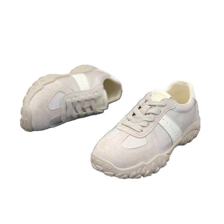 [Uncle Shoes] Leather Forrest Gump Shoes Senior Spring Casual Fashion Internet Celebrity Moral Training Shoes Platform Sports Board Shoes