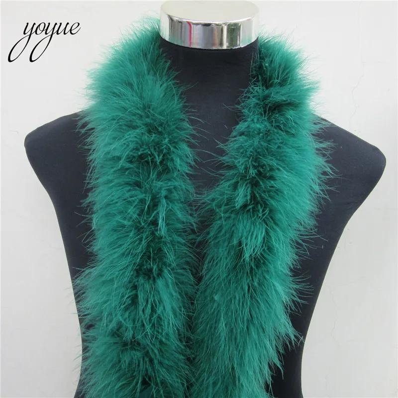 DIY YOYUE 50g 2meters Long Fluffy Feather Boa Dyed Turkey Feather Strip For Party/carnival Costumes/party Shawl Ostrich feather Boa