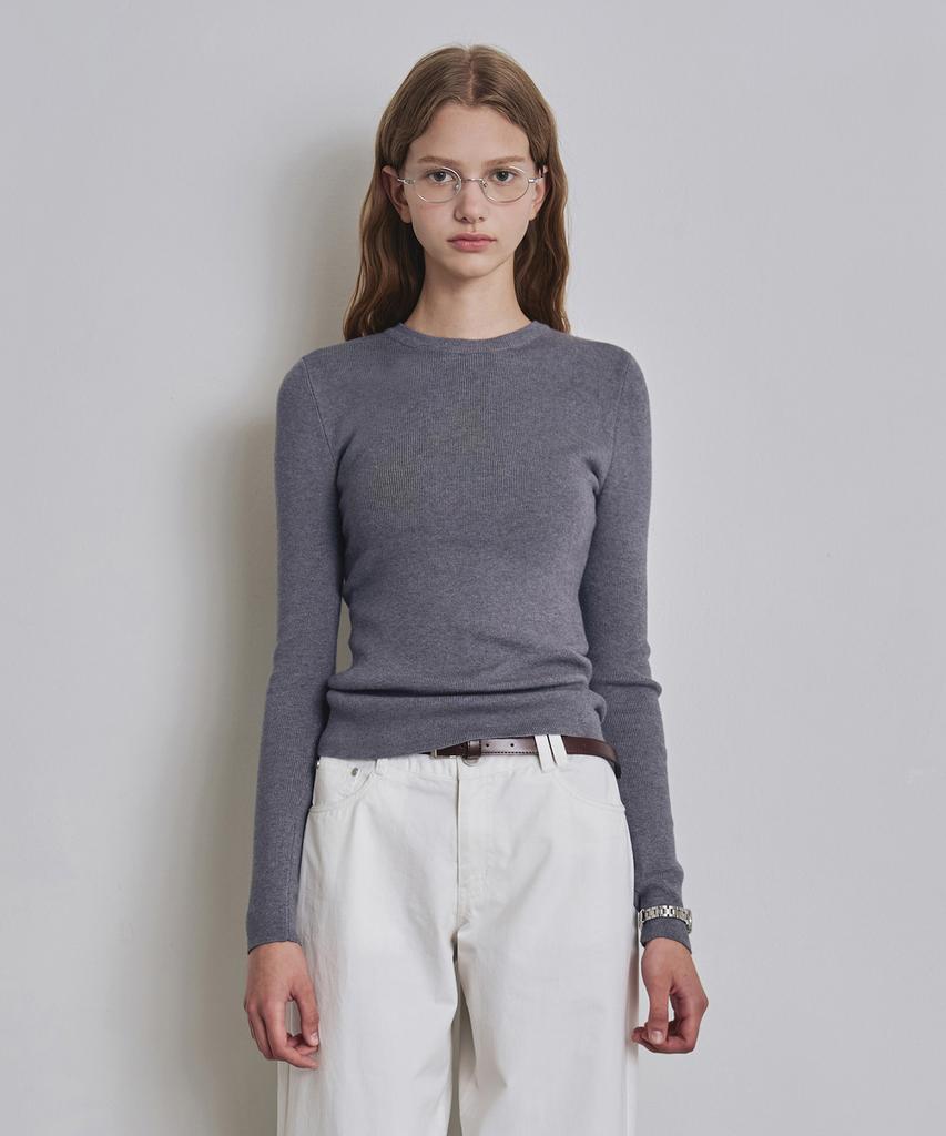 Keoseuteomeokeullagumeon Slim Round Ribbed Knit 6 Color Cowkt003